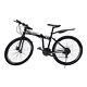 Mountain Bike 26 Wheel Adult Bicycle Mtb 21 Speed Folding Bike Black& White