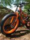 Mountain Bike Fat Tyre Bicycle Full Suspension Orange Dual Crown Downhill Fork