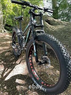 Mountain Bike Fat Tyre Bicycle Full Suspension Softail Black