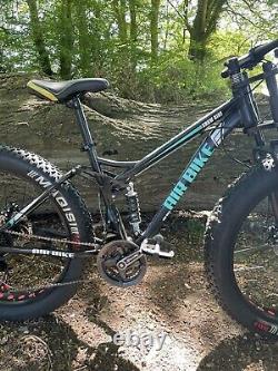 Mountain Bike Fat Tyre Bicycle Full Suspension Softail Black