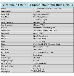 Mountian Bike 21 Speed Front Suspension Bicycle For Adult 27.5 wheels New