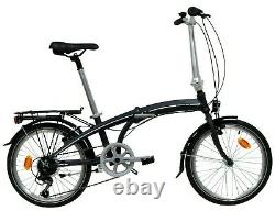 Orus Aluminium Folding Bike 20 Wheels, Mudguard, Kickstand& Rear Carrier