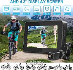 PARKVISION Bike Mirror, 1080P Bicycle Rear View Camera with 4.3 AHD Monitor