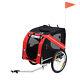 Pawhut Pet Bicycle Trailer Dog Cat Bike Carrier Water Resistant Red Outdoor