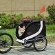 Pet Bicycle Trailer Dog Cat Bike Carrier Water Resistant Travel Steel Black