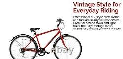 Professional City Mens Hybrid Bike 700c Wheel Bicycle 18 Frame Red