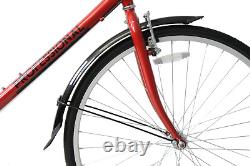 Professional City Mens Hybrid Bike 700c Wheel Bicycle 18 Frame Red