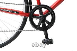 Professional City Mens Hybrid Bike 700c Wheel Bicycle 18 Frame Red