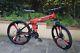 Red 26 Alloy Spoke Folding Mountain Bike Bicycle 21s 5.2 Up To 6.1 Tall F5