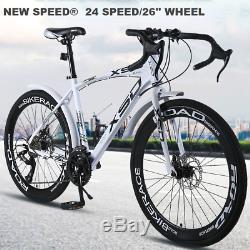 Road Mountain Bike/Bicycle NEW SPEED Men/Women 24Speed 26 Wheel Carbon Frame