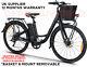 Roadhog E Bike Electric Bike Unisex Black With Basket & Panier, 25kph 250w