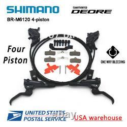 SHIMANO Deore BR-M6120 BL-M6100 Bike 4-Piston MTB Hydraulic Disc Brake Set (OE)