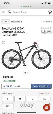 Scott Scale 980 Black/Red Mountain Bike 2020 medium size frame