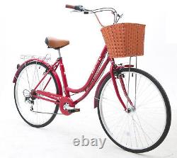 Spring 700c 28'' Wheel Ladies Girls City Dutch Shopper Bicycle Bikes 6 speeds
