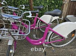 Stunning French City Bike Pink With Basket. Rare French Bicycle