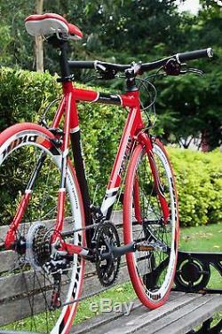 Teman Neuf Hybride/Course de vélo de route Vélo-Shimano 21 Vitesses-Rouge