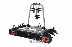TOW BAR MOUNTED 3 BIKE RACK CYCLE CARRIER WITH LIGHTS and 7 pin ADAPTOR