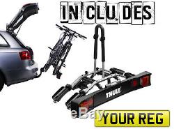 Thule 9502 Bike Cycle Carrier Tow Bar Mounted Holds 2 Bikes PACKAGE DEAL