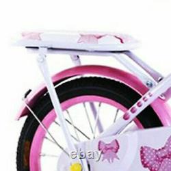 Tynee Children's Girls Pink Bike Bicycle With Removable Stabilisers 14 Inch Uk