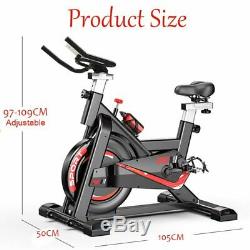 UK Black Heavy Duty Exercise Spinning Bike Home & Gym Bicycle Cycling Cardio