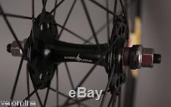 Velocity Deep V ALL BLACK Fixed Gear Track Bike Singlespeed Wheelset Wheels 36 H
