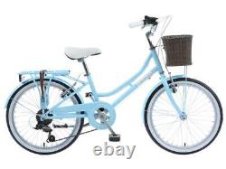 Viking Belgravia Girls Bike Jr. Heritage Bicycle 20 Wheel 6 Speed Shimano Blue