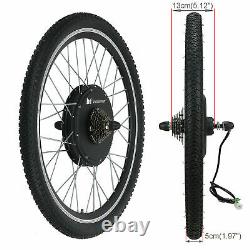 Voilamart 1000W Electric Bicycle Conversion Kit Rear Bike Wheel With LCD Meter 26