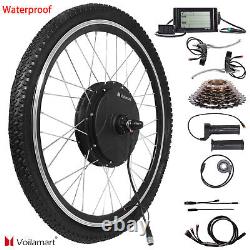 Waterproof 26 1500W Rear Wheel Electric Bicycle Conversion Kit E-bike Motor LCD