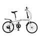 White Folding Bike Foldable City Bike For Adult 20 Commute Bicycle 6 Speed Gear
