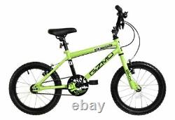 XN Gizmo Kids BMX Bike Junior 16 Wheel Unisex Bicycle 1 Spd V-Brakes Lime Green