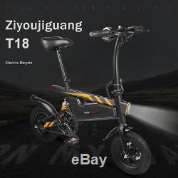 ZIYOUJIGUANG T18 Electric Folding Bike Car Bicycle Scooter City E-Bike 25km/h UK